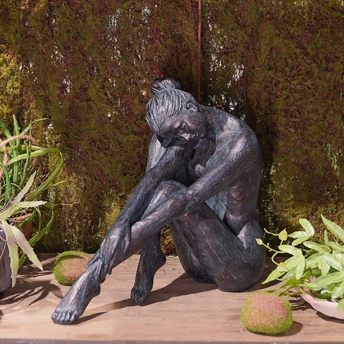 Guichifun Yoga Dancer Statue Home Decoration - Resin Bronze Sculpture Modern Creative Home Garden Statue Handicrafts Art Ware Home Décor Office Room or Outdoor Garden Gifts 16.3 x 7.15 x 13.9 Inch-Ruum Studio Home