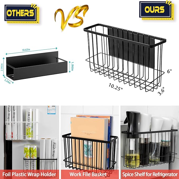 Magnetic Basket Fridge Lint Bin Dryer Ball Holder Laundry Room Organization Home Storage for Class Office School-Ruum Studio Home