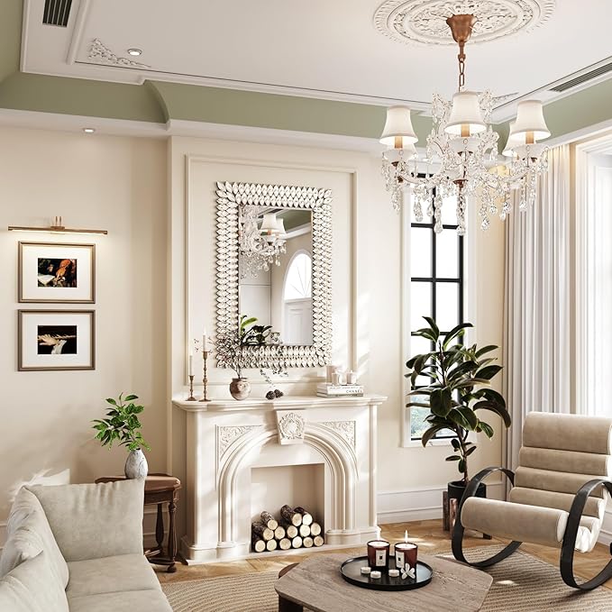 Kelly Miller Jeweled Luxury Bathroom Mirror for Wall, 24"x36" Rectangle Wall Mirror Decorative Mirror Vanity Mirror with Diamonds for Master Bath Half Bath Living Room Bedroom Fireplace Mantle Hallway-Ruum Studio Home