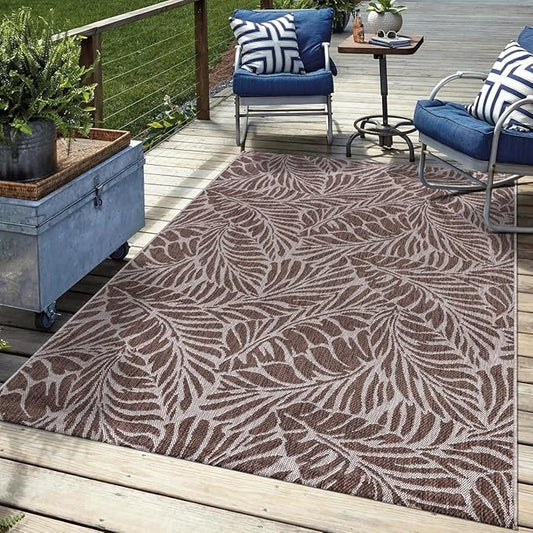 Keen Home Design Terrace Outdoor Throw Rug - 3x5 Washable Indoor/Outdoor Rug for Patio, Kitchen, Balcony, Beach, Garden, Deck and Porch, Size: 3'x5'-Ruum Studio Home