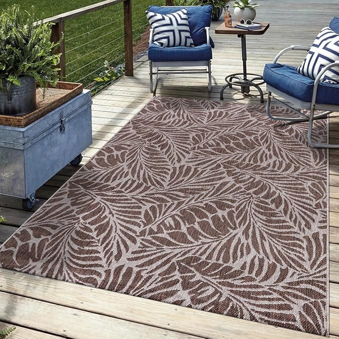 Keen Home Design Terrace Outdoor Area Rug - 8x10 Washable Indoor/Outdoor Rug for Patio, Kitchen, Balcony, Beach, Garden, Deck and Porch, Size: 7'7"x10'-Ruum Studio Home