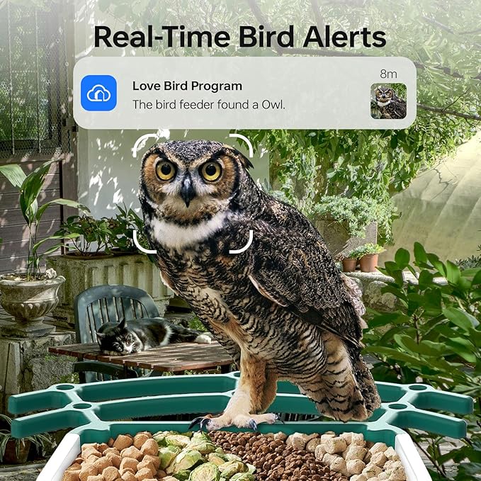 Bird Feeders for Outdoors, Smart Bird Feeder with Camera Solar Powered, AI Species Identification, 3K Video Live Stream Camera, 5Mp HD Night Vision, Instant Arrival Alerts (Light Green)-Ruum Studio Home