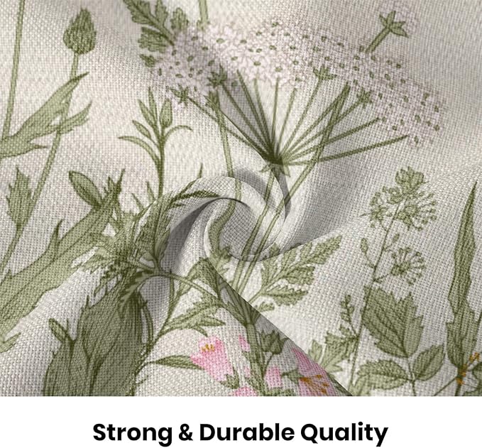 Spring Floral Pillow Covers 18 x 18 Inch Set of 2 Vintage Sage Green Wild Flowers Decor Throw Pillows Wildflower Plant Outdoor Farmhouse Decorative Cushion Cases for Couch Bed Sofa Decoration-Ruum Studio Home