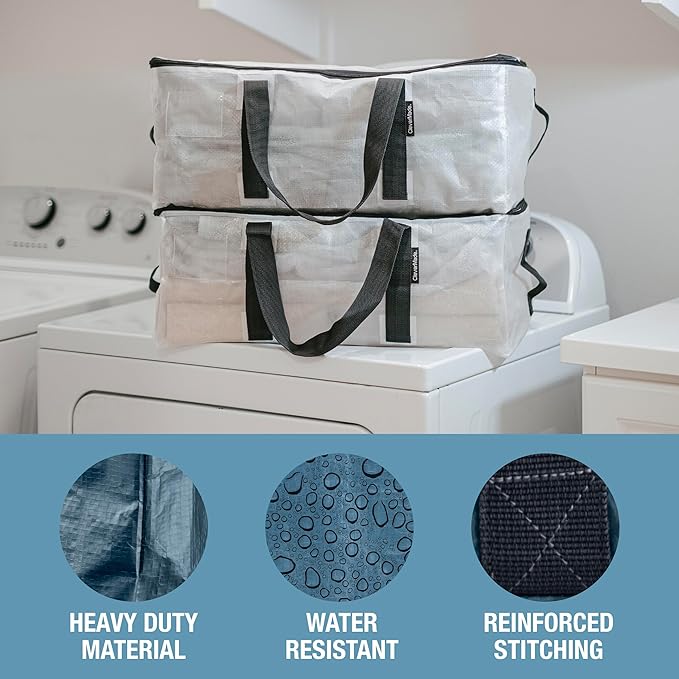 CleverMade Under Bed Storage Bag - Collapsible Storage for Shoes and Clothes Easy Use - Heavy Duty Utility Bag Home-Ruum Studio Home