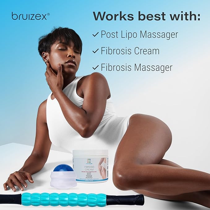 Lymphatic Drainage Massage Oil with Arnica Oil & Coconut for Post Surgery Recovery & Lymphatic Drainage Massager, Liposuction, 360 Lipo, BBL, After Tummy Tuck Surgery Items, Fibrosis Treatment, 8.5 Oz-Ruum Studio Home