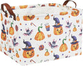 HIYAGON Rectangular Halloween Basket Trick or Treat Basket for Kids Boys and Girls Pumpkin Candy Box for Halloween Parties Cute Storage Bin Organizer Box Room Decor(Pumpkin)-Ruum Studio Home