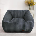 HABUTWAY Bean Bag Chair, Giant Bean Bag Chairs for Adults and Kids, Bean Bag Sofa, Lazy Floor Sofa, Faux Fur Beanbag Chair with Armrests for Living Room Bedroom (Dark Grey)-Ruum Studio Home