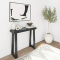 Plank+Beam Solid Wood Console Table, 36 Inch, Sofa Table, Narrow Entryway Table for Hallway, Behind The Couch, Living Room, Foyer, Easy Assembly, Black-Ruum Studio Home