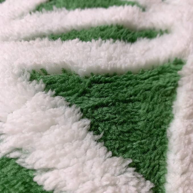 UKELER Green Flannel Sherpa Throws 60'' x 50'' New Blanket Ultra Plush Lightweight Throw Blanket Luxury Soft Warm Fuzzy Blanket Throws for Bed/Couch/Sofa/Office/Camping-Ruum Studio Home