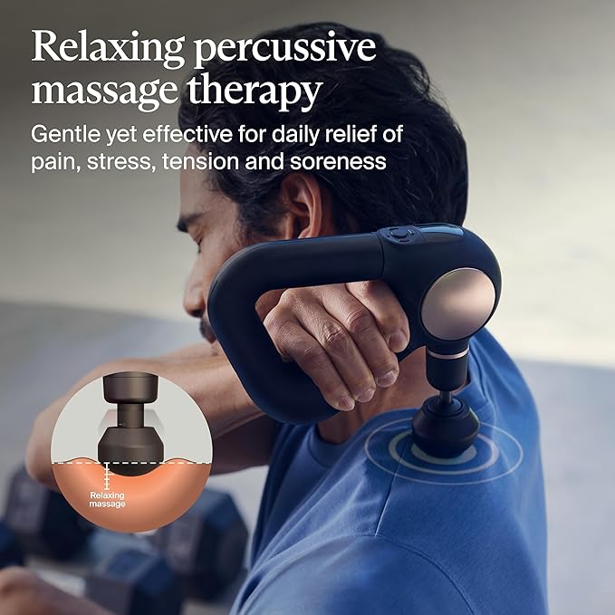 TheraGun Sense by Therabody - Deep Tissue Massage Gun with Preloaded Routines for Stress Relief, Pain Relief & Muscle Soreness in Neck, Back, Leg, Knee, and Shoulder (Black)-Ruum Studio Home
