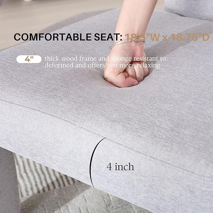 Grey Chenille Dining Chairs Set of 2, Modern Barrel Dining Room Chairs Upholstered Faux Fur Accent Chair with Arms and Round Back for Living Room Kitchen Armchair No Assembly Needed-Ruum Studio Home