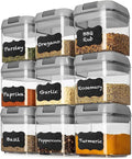 Shazo 9 PC Airtight Food Storage Containers - BPA Free Clear Plastic Snack & Spice Containers with Easy Lock Lids - Kitchen and Pantry Organization for Herbs, Coffee, Tea - 0.5L / 2.1 Cups-Ruum Studio Home