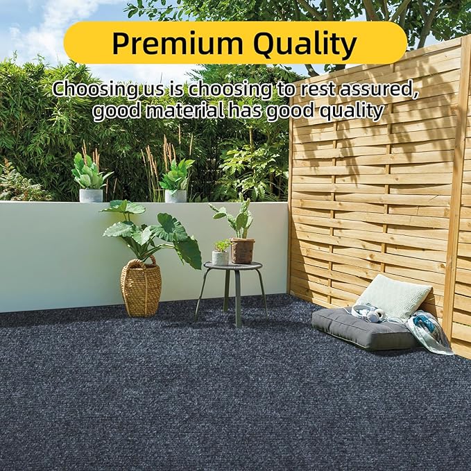 Marine Carpet,5 FT x 20 FT Dark Gray Indoor Outdoor Carpet 0.2" Thick Boat Carpet with Water-Proof TPE Backing, Non-Slide Outdoor Marine Carpet Roll for Home, Patio, Porch, Deck-Ruum Studio Home
