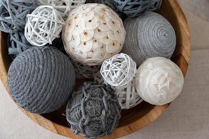 ANDALUCA Decorative Balls Bag Bowl Filler Home Decor (Grey)-Ruum Studio Home