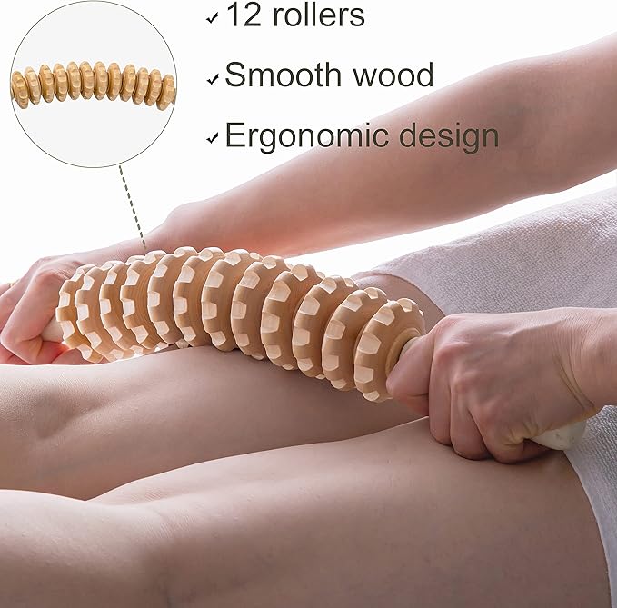 Wood Therapy Massage Roller (C)-Ruum Studio Home