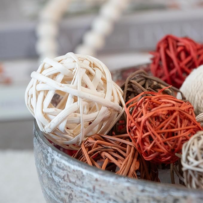 ANDALUCA Decorative Balls Bag Bowl Filler Home Decor (Orange)-Ruum Studio Home
