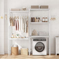 Double Row Over Washer and Dryer Storage Shelves, Laundry Room Organization and Storage, Heavy Duty Laundry Room Shelves, with Adjustable Height, 5-Tier-Ruum Studio Home