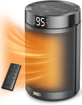Dreo Space Heater, Portable Electric Heaters for Indoor Use with Thermostat, Digital Display, 1-12H Timer, Eco Mode and Fan Mode, 1500W PTC Ceramic Fast Safety Heat for Office Bedroom Home, Black-Ruum Studio Home