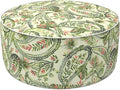 LVTXIII Inflatable Stool Ottoman Footrest with Handle, Decorative Fade-Resistant Foot Stool, Indoor or Outdoor Pouf for Home Garden and Camping Use, 21x21x9, Faylinn Shadow Paisley-Ruum Studio Home