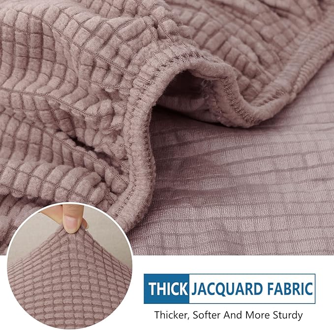 hyha Waterproof Sectional Couch Covers, Non Slip Sofa Couch Cushion Covers L Shape, Thick Stretch Jacquard Fabric, Washable Sofa Slipcovers with Elastic Bottom (1 Piece for Chaise XL, Camel)-Ruum Studio Home