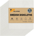 Swedish Dishcloths for Kitchen | 10 Pack Absorbent Cellulose Sponge Cloths Washable | Non-Scratch Reusable Paper Towels Quick Drying Cleaning Rag - White-Ruum Studio Home