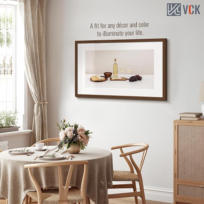 VCK 24x36 Brown Poster Frame 3 Pack, Wood Picture Frame with Exclusive Wood Grain, Wall Mounting Hanging-Ruum Studio Home