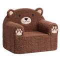 ALIMORDEN Animal Series Kid's Chair, Ultra-Soft Comfy Foam Filled Toddler Sofa Chair, Cute Animal-Shaped Design Toddler Couch, Lightweight Birthday for Boys & Girls (Brown Bear)-Ruum Studio Home