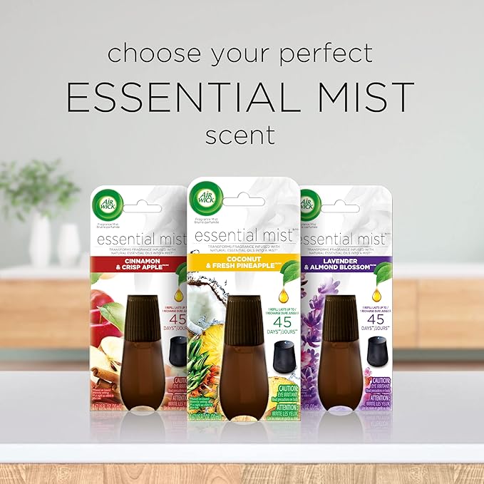 Air Wick Essential Mist Refill, 3ct, Linen & Petals, Air Freshener, Essential Oils-Ruum Studio Home