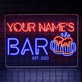 Personalized Home Bar Mica Led, Custom Name Mica LED Wall Light with Beer Mug Design, Neon Style Acrylic Sign For Game Room, Pub Decor, Gift for Him-Ruum Studio Home