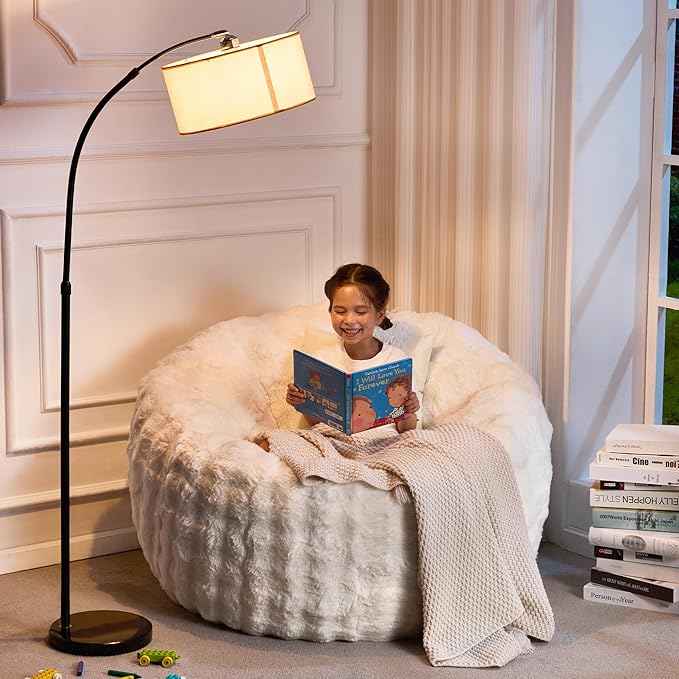 Hobestluk Bean Bag Chair Oversized Bean Bag Chair for Adults Donut-Shaped Large Bean Bag with Spacious Design for Living Room Bedroom or Reading Nook (Bubble White)-Ruum Studio Home