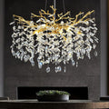 Modern Crystal Chandelier, 30" Chandeliers for Dining Room,Gold K9 Crystal Tree Branches Crystal Chandelier,10-Light Living Room Chandeliers, Fo Entryway,Foyer,Bedrooms-Ruum Studio Home