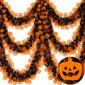 TURNMEON 2 Pack Halloween Garland Total 66 Ft Halloween Tinsel Garland with Black Orange Pumpkin Metallic Twist Black Tinsel Garlands Outdoor Halloweens Decorations Indoor for Home Mantle Door Tree-Ruum Studio Home