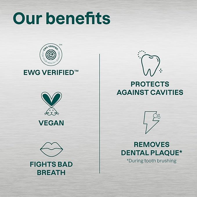 ATTITUDE Whitening Toothpaste with Fluoride, Peppermint Flavor, Vegan & Cruelty-Free, Sugar-Free, Plant & Mineral-Based Ingredients, Clean Oral Care, 4.2 Oz-Ruum Studio Home