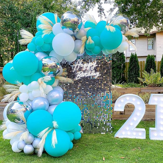 130pcs Teal Balloons Different Sizes 18" 12" 10" 5" Turquoise Blue Balloons for Boys Girls Baby Shower Wedding Anniversary Graduation Engagements Birthday Party Decorations-Ruum Studio Home