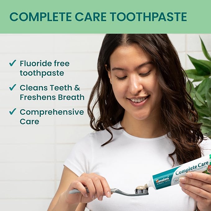 Himalaya Complete Care Toothpaste, Fluoride Free to Reduce Plaque and Brighten Teeth, 6.17 Oz-Ruum Studio Home