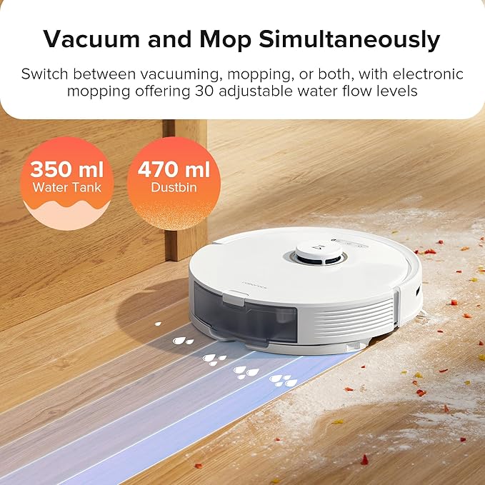 roborock Q8 Max Robot Vacuum and Mop Cleaner, DuoRoller Brush, 5500Pa Strong Suction, Lidar Navigation, Obstacle Avoidance, Multi-Level Mapping, Perfect for Pet Hair-Ruum Studio Home