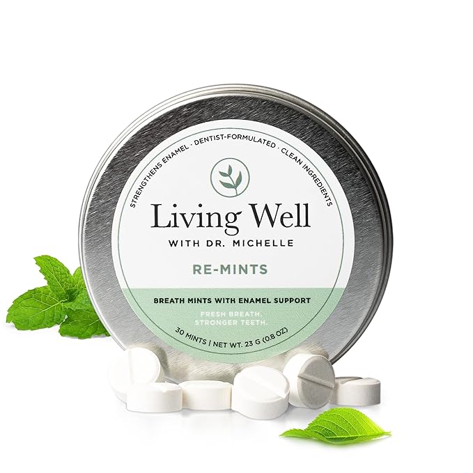RE-MINTS – Remineralizing Breath Mints with Hydroxyapatite + Xylitol – Fluoride-Free, Dentist-Developed, Enamel Support, Clean Ingredients – 30 Mints-Ruum Studio Home