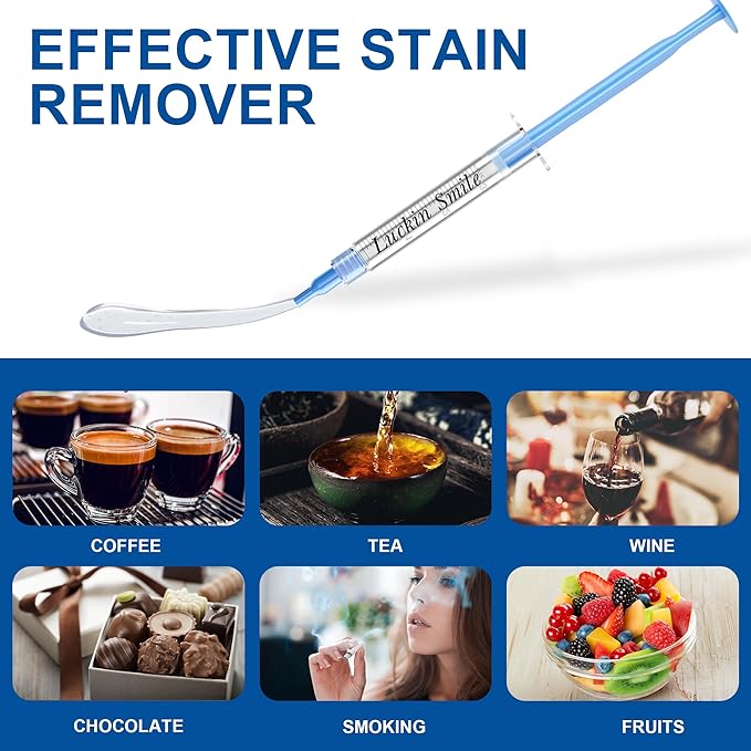 LUCKIN SMILE 10pcs Teeth Whitening Gel Refill with 35% Carbamide Peroxide Suitable for Sensitive Teeth Whitening, Teeth Whiteners Used in Conjunction with Teeth Whitening Kits-Ruum Studio Home