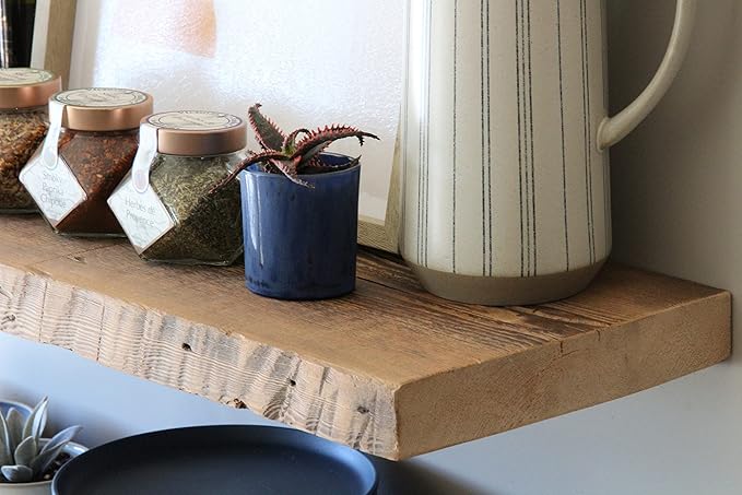 Urban Legacy Deep Floating Shelves | Reclaimed Barn Plank Deep Floating Shelves with Low Profile Brackets | High Weight Capacity (36" x 11" x 2")-Ruum Studio Home