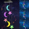 Toodour Solar Wind Chimes, Color Changing Wind Chimes Moon and Star, LED Decorative Mobile, Gift for Mom Grandma, Waterproof Outdoor Moon Star Light for Garden, Patio, Yard, Window Outdoor Decor-Ruum Studio Home