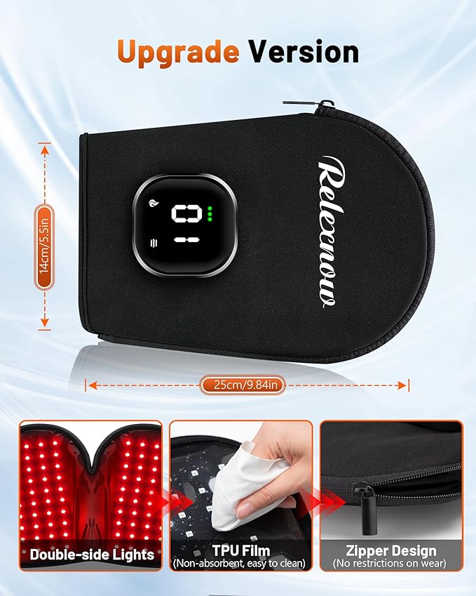 Cordless Red & Infrared Light Therapy for Hand Pain Relief with 660nm Red 850nm Infrared Light, Infrared Light Therapy Glove for Hands Fingers Wrist Joint Stiffness Treatment-Ruum Studio Home