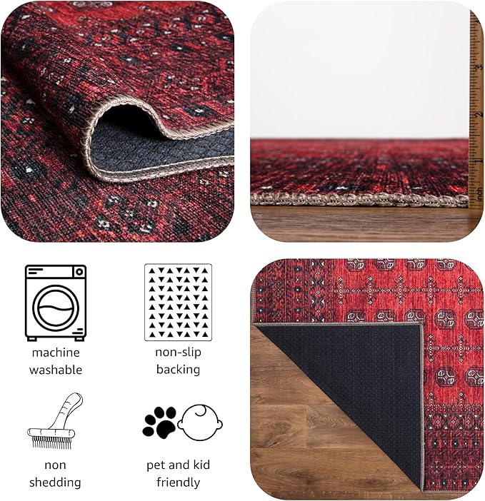 Keen Home Design 2x3 Rug - Machine Washable Entry Rug with Non-Slip Backing, Ideal for Enteryway, Kitchen, Bathroom, Laundry Room - Vintage, Easy Clean, Durable, Low Pile Rug - (2' x 3')-Ruum Studio Home