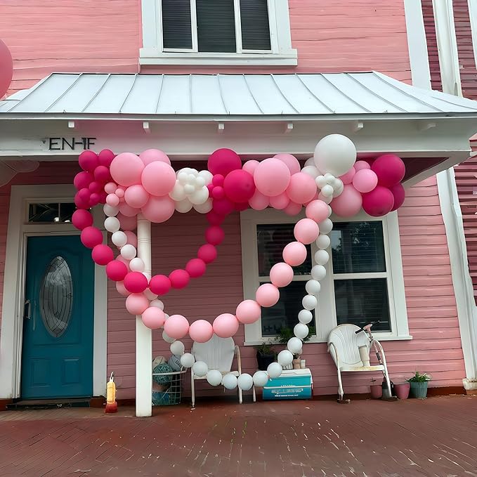 Pastel Pink Quick Link Balloons, 60PCS 10 Inch Baby Pink Linking Balloons for Making Balloon Wall Heart Arch, Tails Balloon for Girls Wedding Birthday Baby Shower Valentine's Party Decorations-Ruum Studio Home