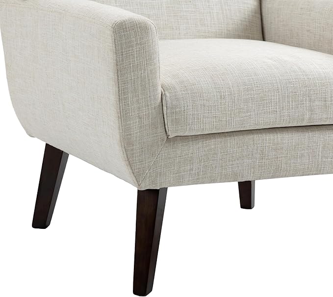 UIXE Accent Chair Modern Upholstered Armchair, Comfy Living Room Arm Chairs Mid Century Single Sofa Reading Side Seat for Bedroom, Home Office - Beige-Ruum Studio Home