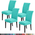 Joccun Chair Covers for Dining Room Set of 4, Dining Chair Slipcovers Stretch Dining Room Chair Covers Seat Protector,Washable Parsons Chair Cover for Home,Banquet(Turquoise,4 Pack)-Ruum Studio Home