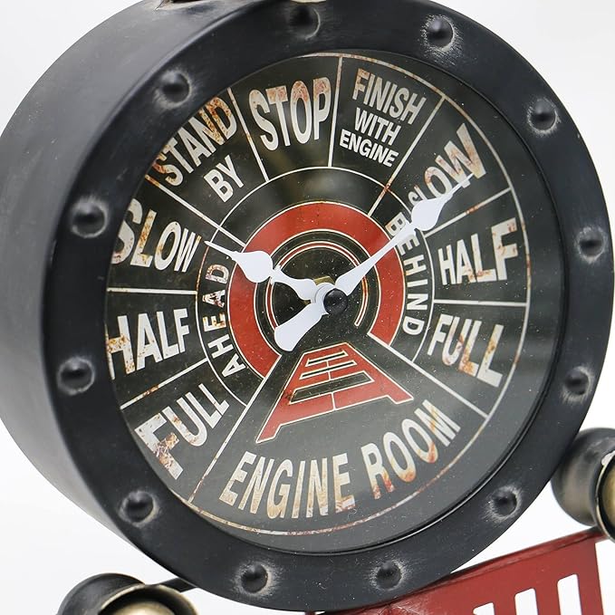 YOUKI Vintage Train Wall Decor,Steampunk Clock,Train Gifts for Men,Man Cave Clock,Wall Art for Office Bedroom-Ruum Studio Home