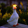 Goodeco Porch Goose Statue with Butterfly - Outdoor Garden Goose Decor for Yard, Unique Gifts for Mom & Garden Lovers (Off White)-Ruum Studio Home