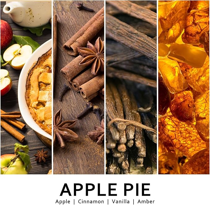 Apple Pie Fall Candles for Home Scented Halloween Easter Thanksgiving 40 Hours Burning 9oz Scented Candle, Aromatherapy Birthday Soy Candles Gift for Women Men-Ruum Studio Home