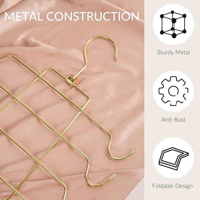 ZEDODIER 4 Pack Space Saving Bra Hangers, Non-Slip Tank Top Hanger, Closet Organizers and Storage for Camisoles Tank Tops Bras Ties Swimsuits Strappy Dress, Gold-Ruum Studio Home