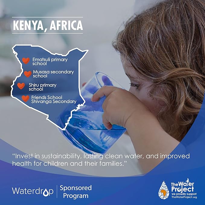 Waterdrop Gravity-fed Water Filter System, Reduces Lead and up to 99% of Chlorine, NSF/ANSI 42&372 Standard, with 2 Black Carbon Filters and Metal Spigot, King Tank Series, WD-TK-A-Ruum Studio Home